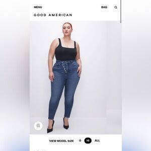 Good American Good Waist Compression Skinny Jean size 15